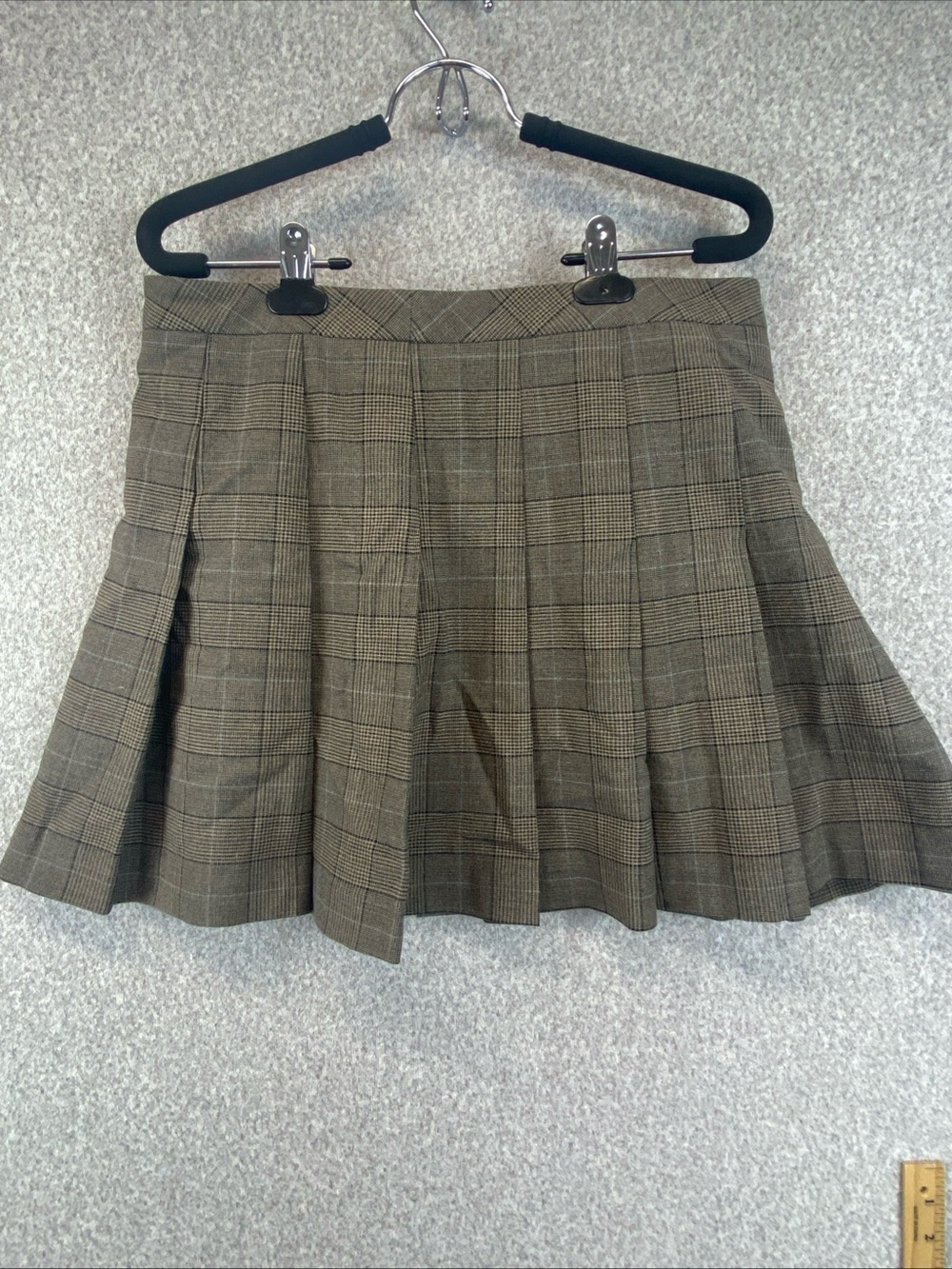 WAYF Women Mini Wrap Skirt Plaid Size Med Skater Grunge Goth Academia - Picture 8 of 11